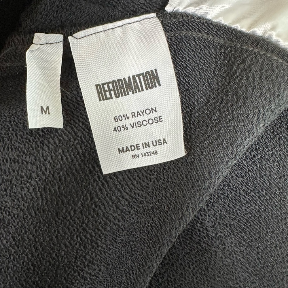 Reformation Collared Long Sleeve Button Down Blac… - image 4